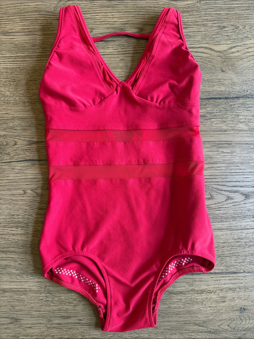 Girls Dance Leotard in Bright Red